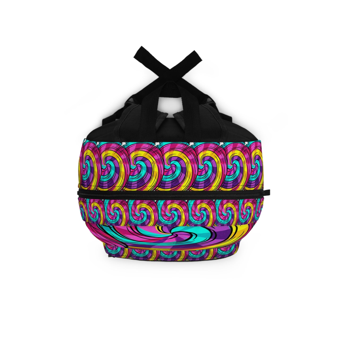 Colorful Swirl Backpack — Vibrant Abstract Rainbow School & Travel Bag