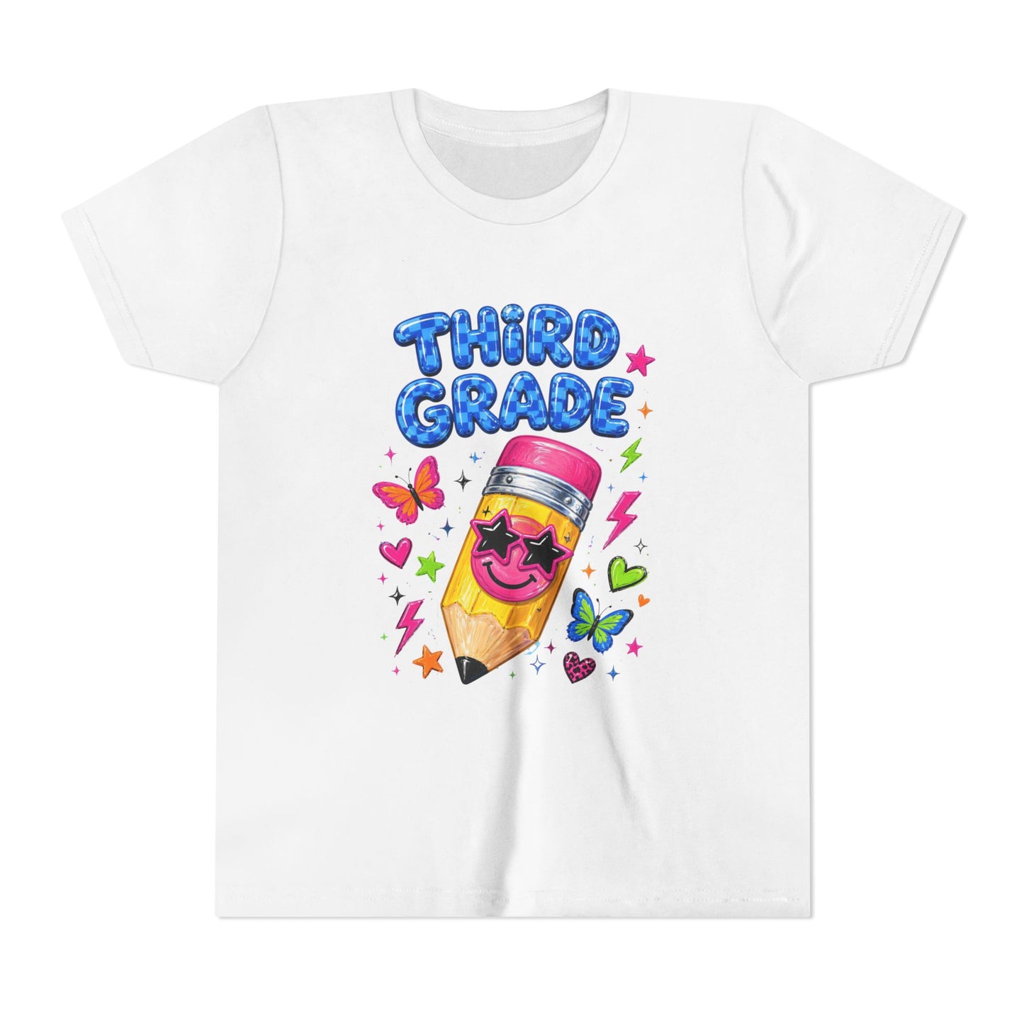 Third Grade Pencil Kids Tee — Cute Back-to-School Graphic Shirt