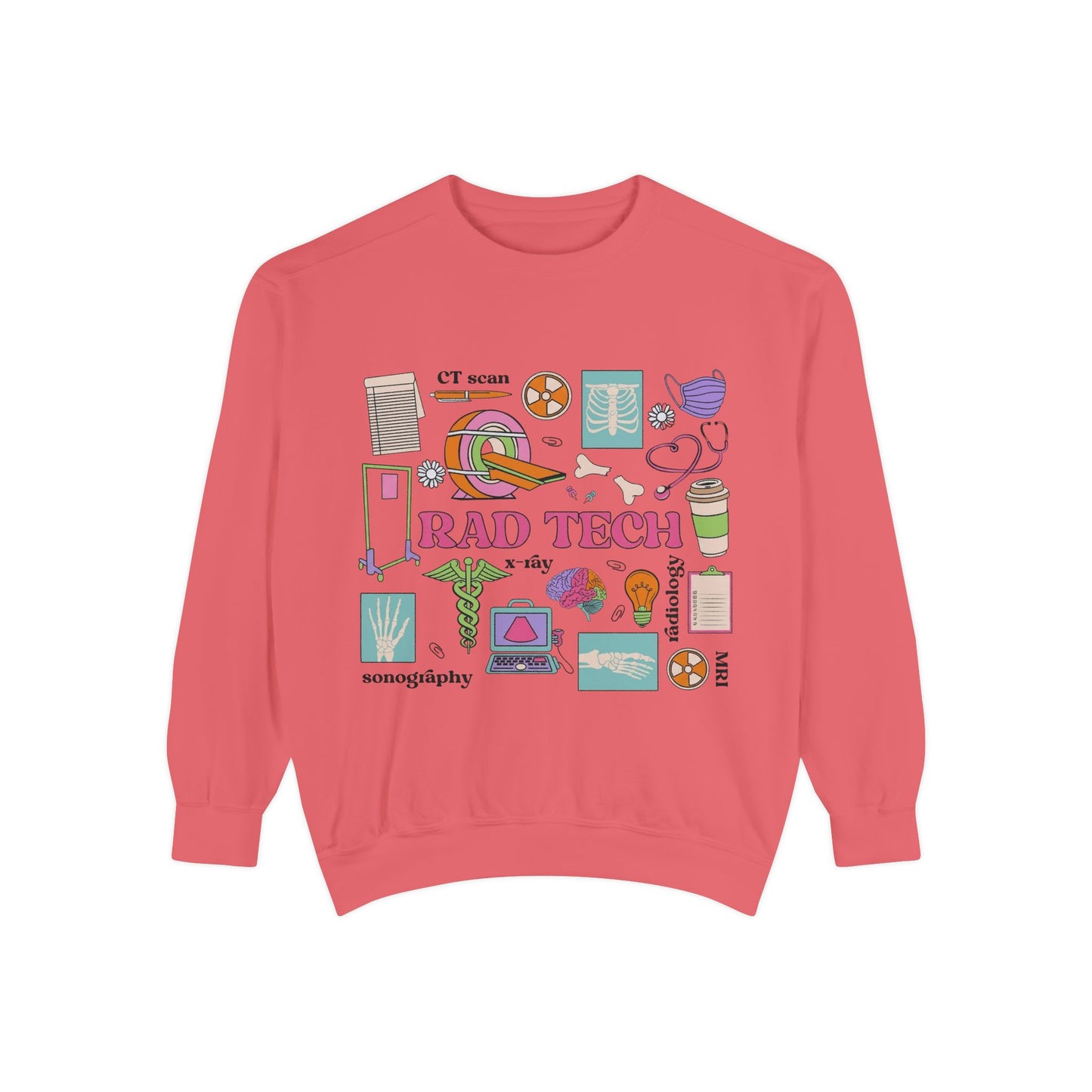 Rad Tech Sweatshirt — Radiology Technician Retro Icons Crewneck