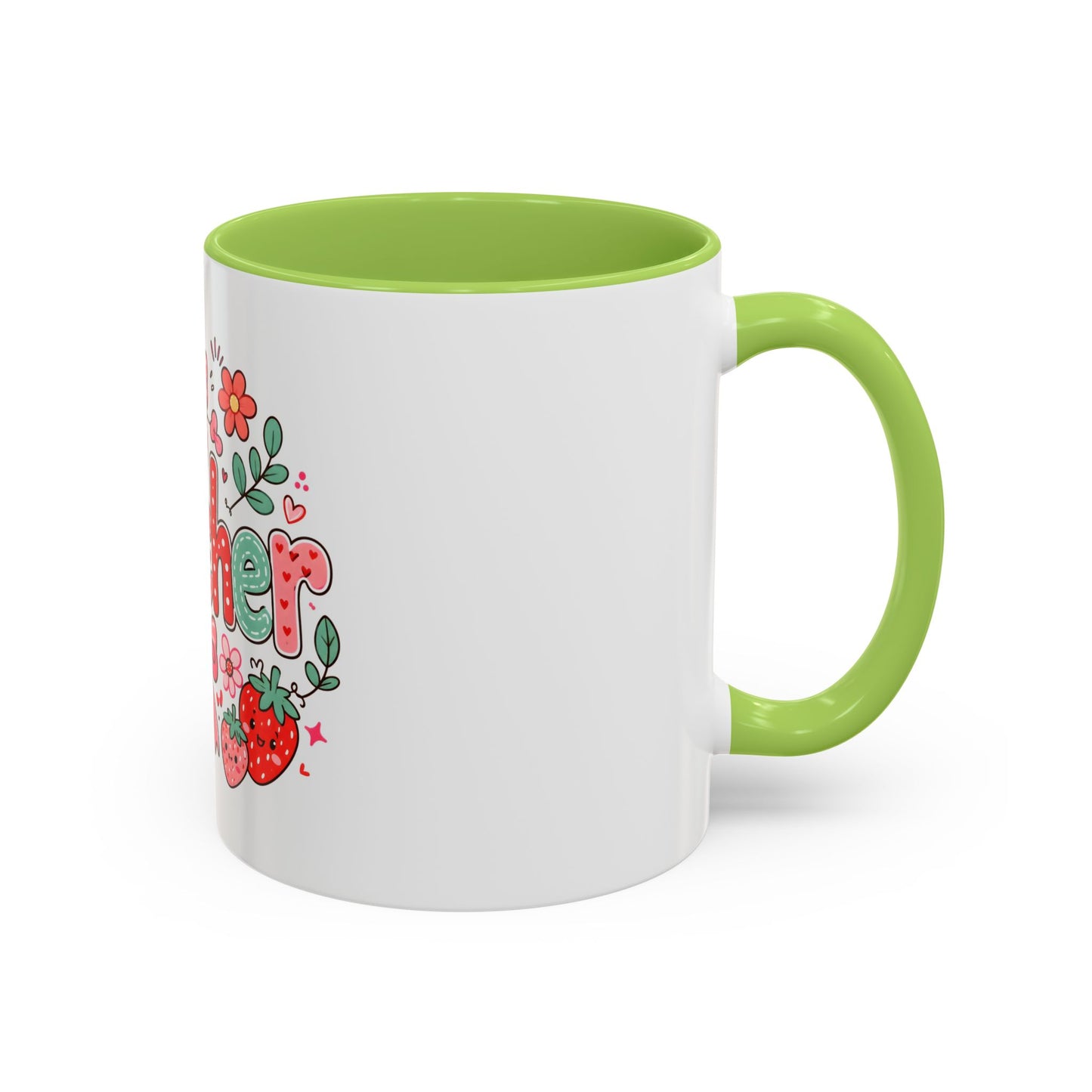 Teacher Strawberry Accent Coffee Mug — Cute Thank You Gift for Teachers