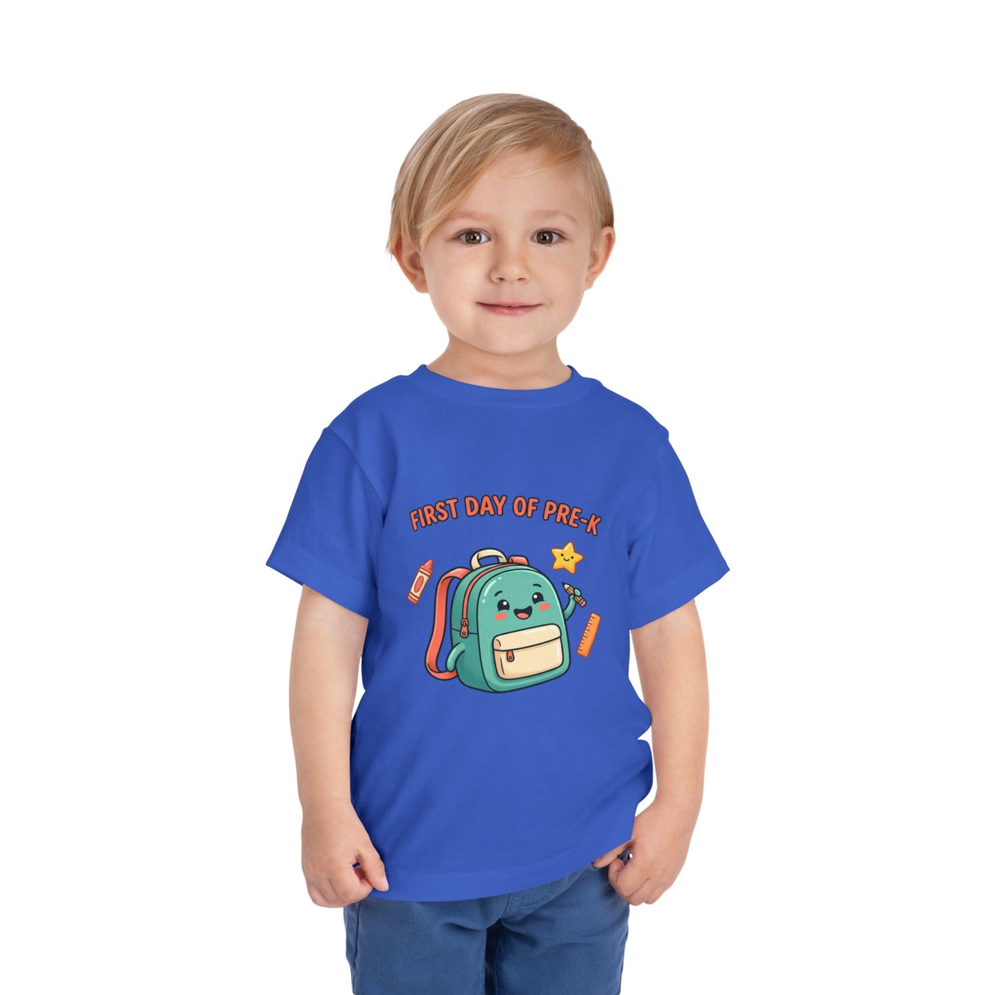 Toddler Tee - "First Day of Pre-K" Cute Backpack Design