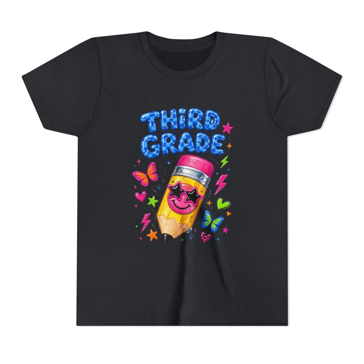 Third Grade Pencil Kids Tee — Cute Back-to-School Graphic Shirt