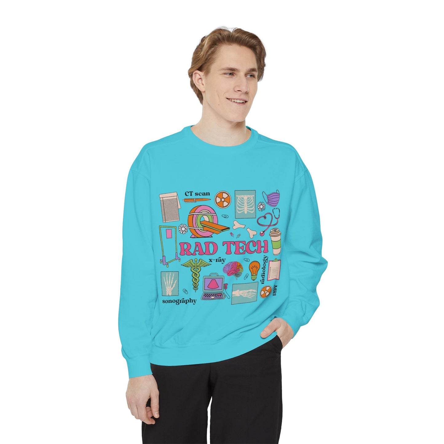 Rad Tech Sweatshirt — Radiology Technician Retro Icons Crewneck