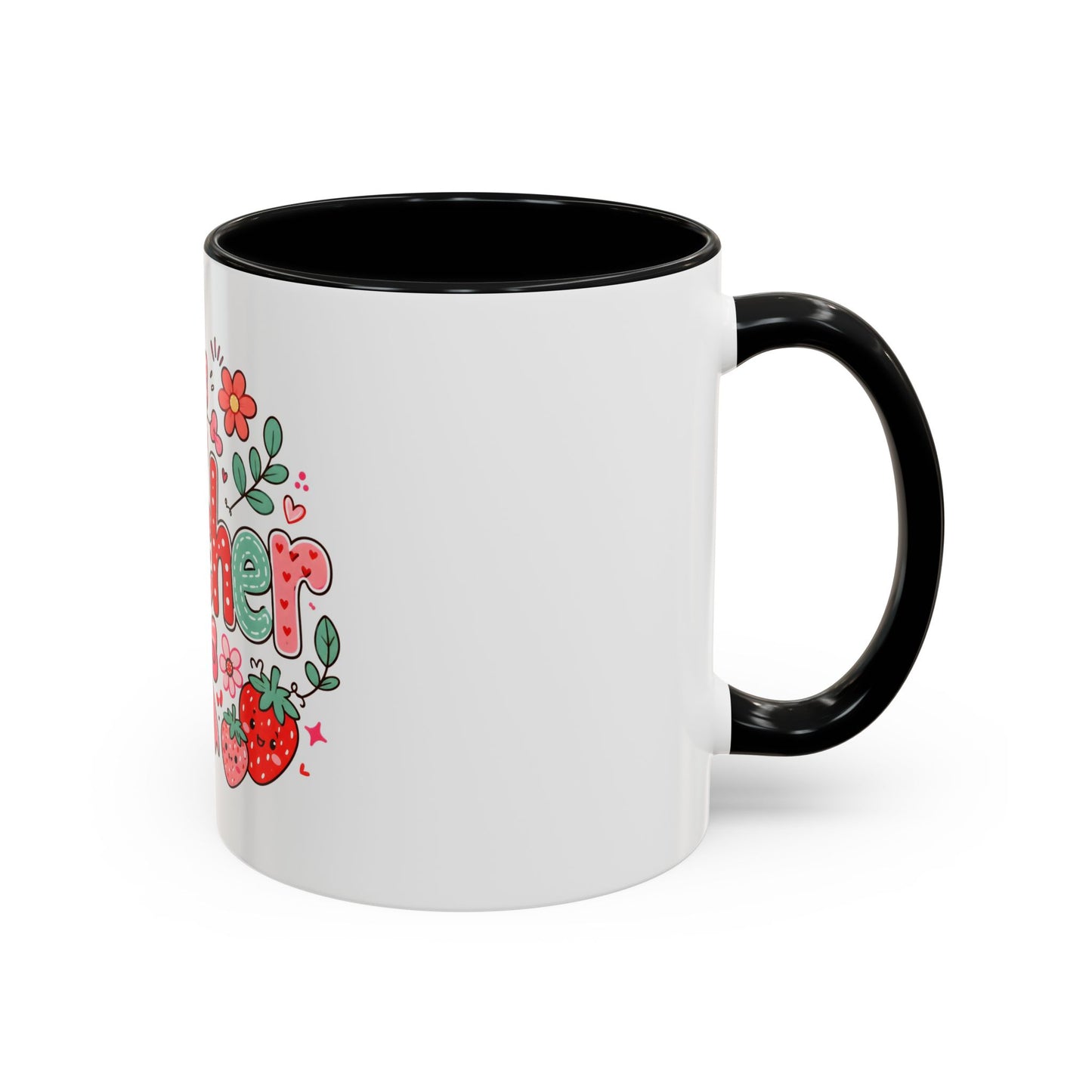Teacher Strawberry Accent Coffee Mug — Cute Thank You Gift for Teachers