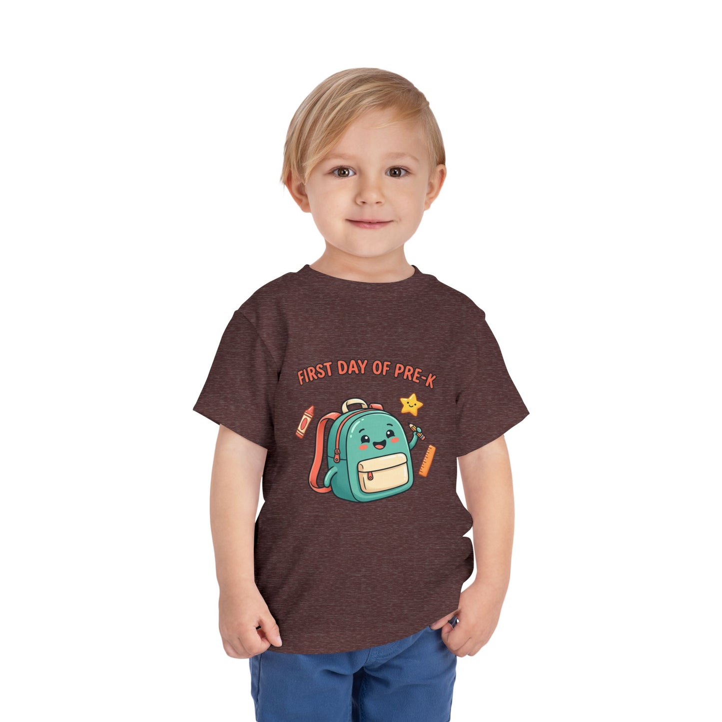 Toddler Tee - "First Day of Pre-K" Cute Backpack Design