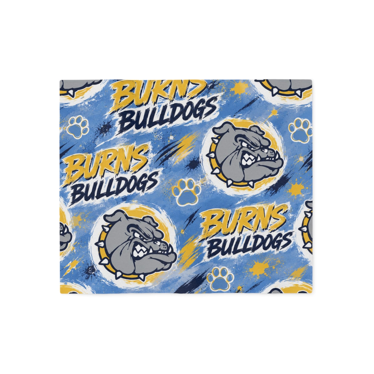 Burns Bulldogs Plush Sweatshirt Blanket