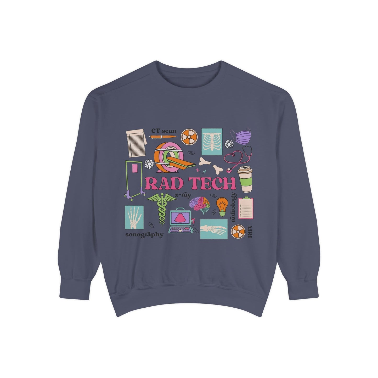 Rad Tech Sweatshirt — Radiology Technician Retro Icons Crewneck