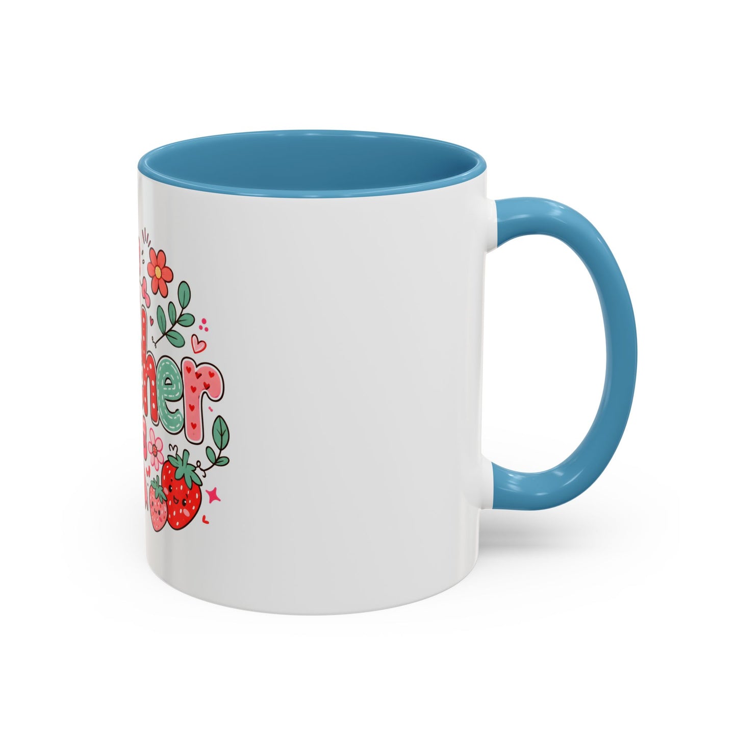 Teacher Strawberry Accent Coffee Mug — Cute Thank You Gift for Teachers