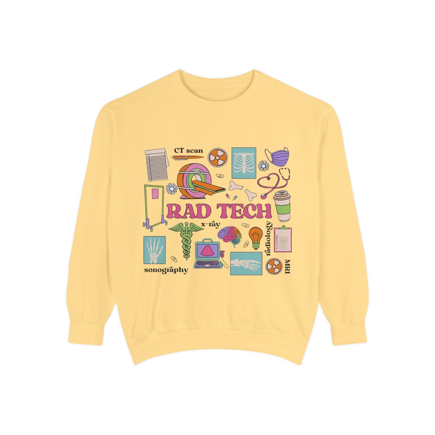 Rad Tech Sweatshirt — Radiology Technician Retro Icons Crewneck