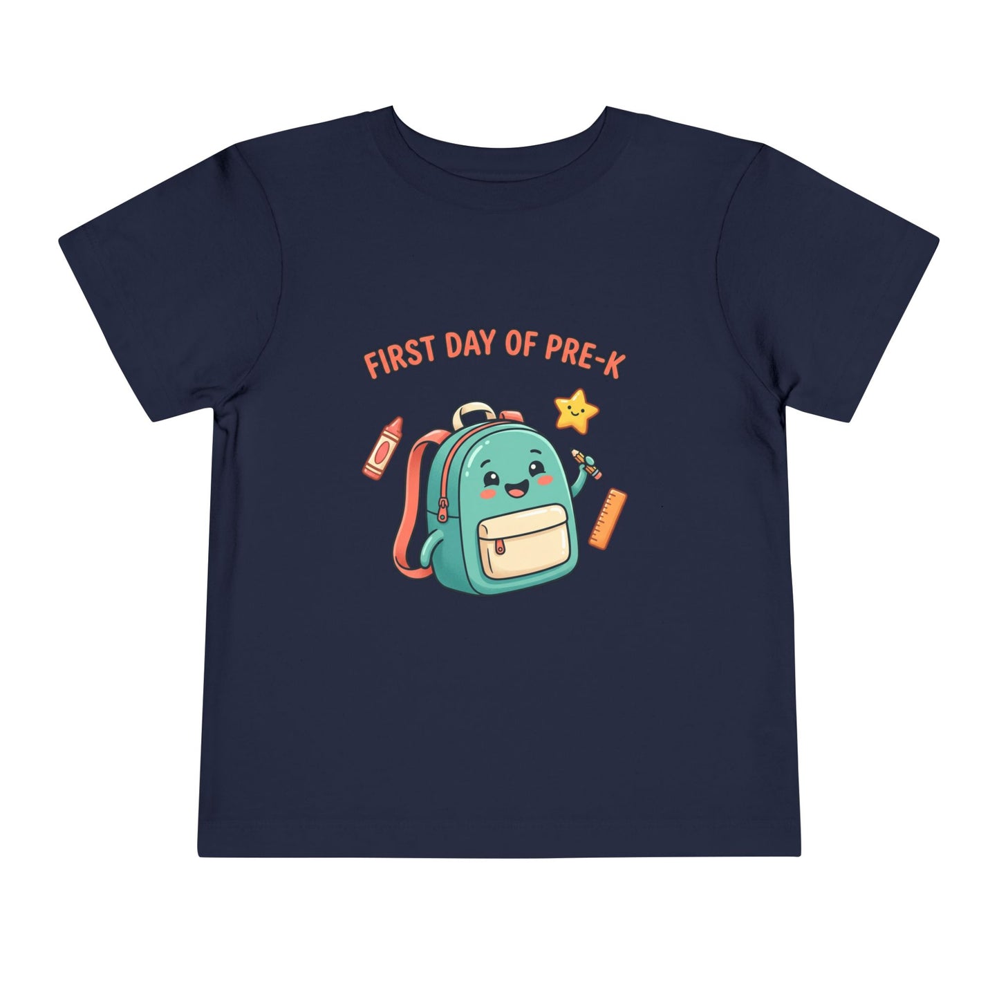 Toddler Tee - "First Day of Pre-K" Cute Backpack Design