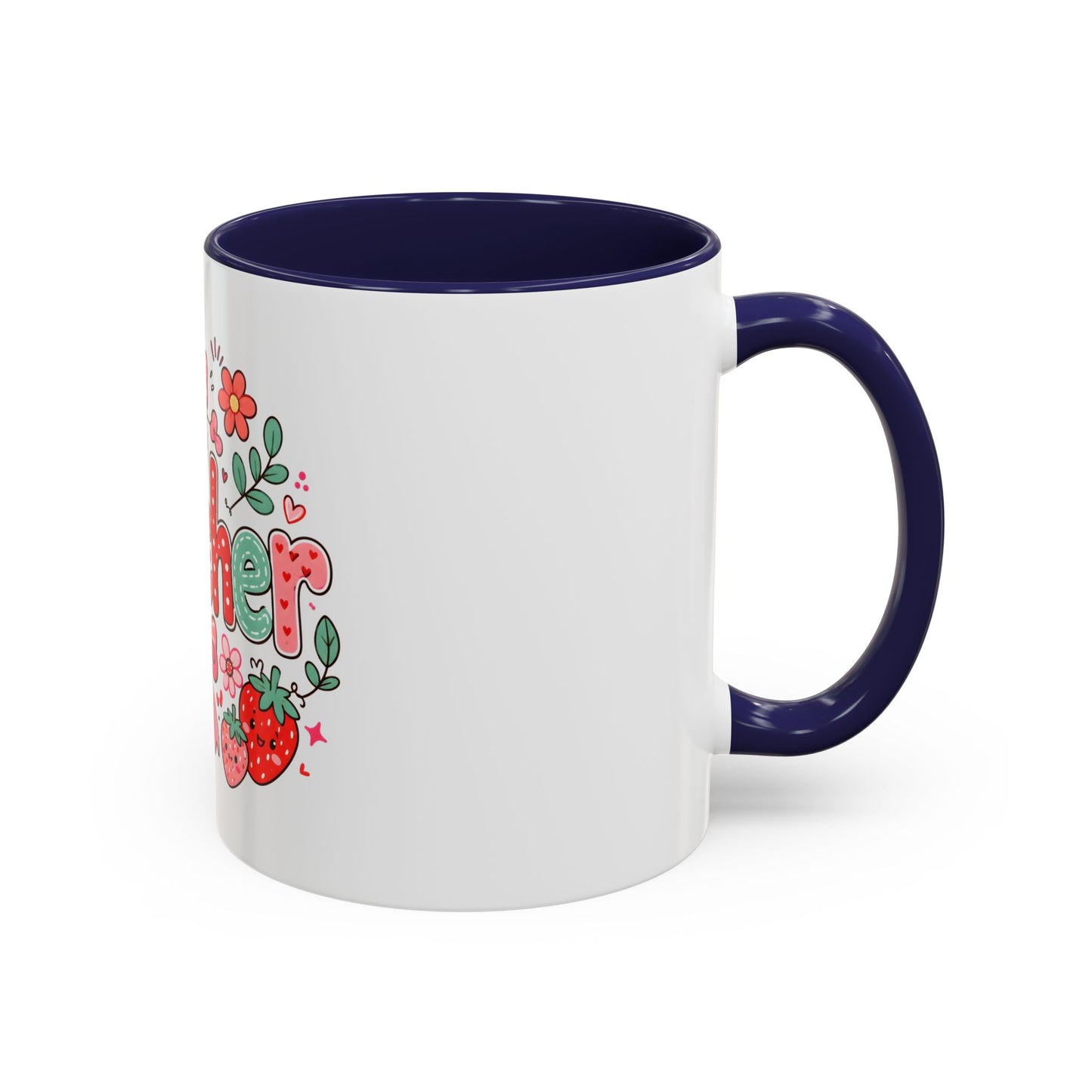 Teacher Strawberry Accent Coffee Mug — Cute Thank You Gift for Teachers