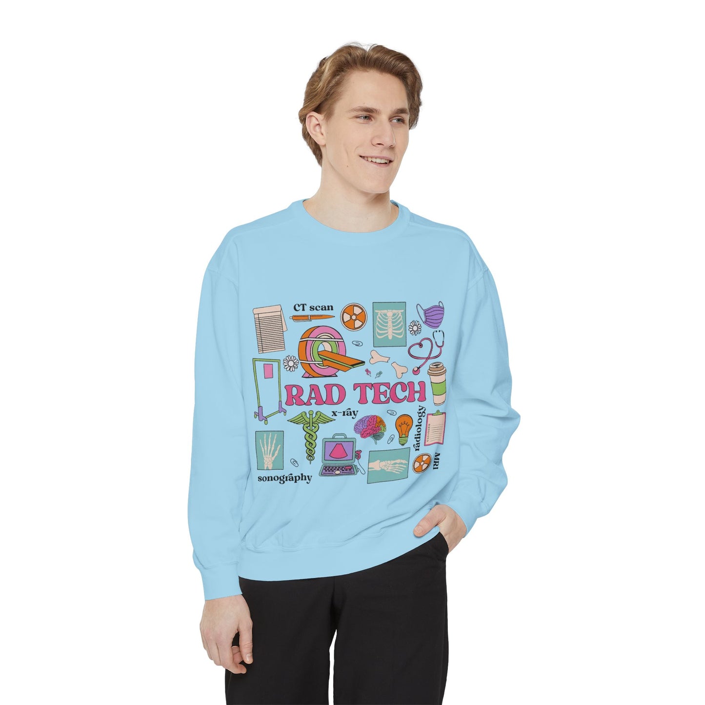 Rad Tech Sweatshirt — Radiology Technician Retro Icons Crewneck