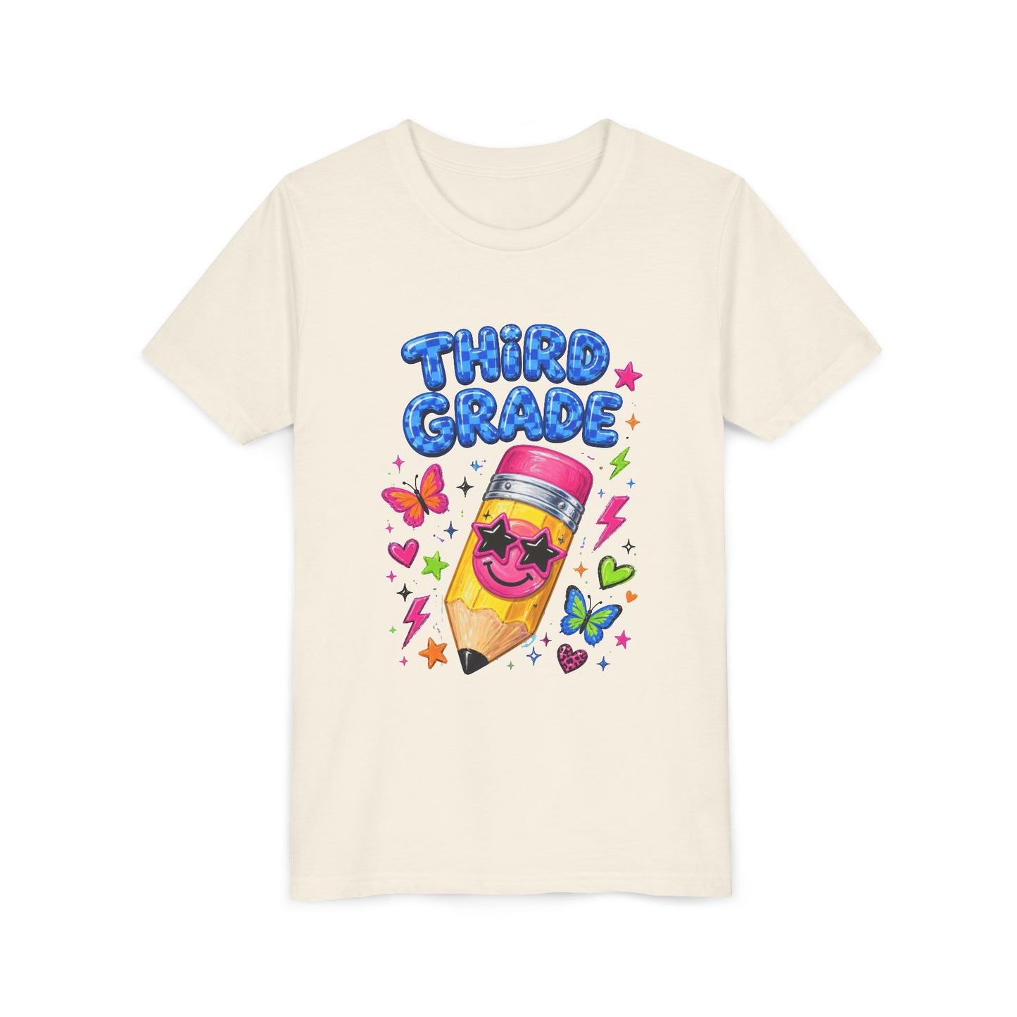 Third Grade Pencil Kids Tee — Cute Back-to-School Graphic Shirt