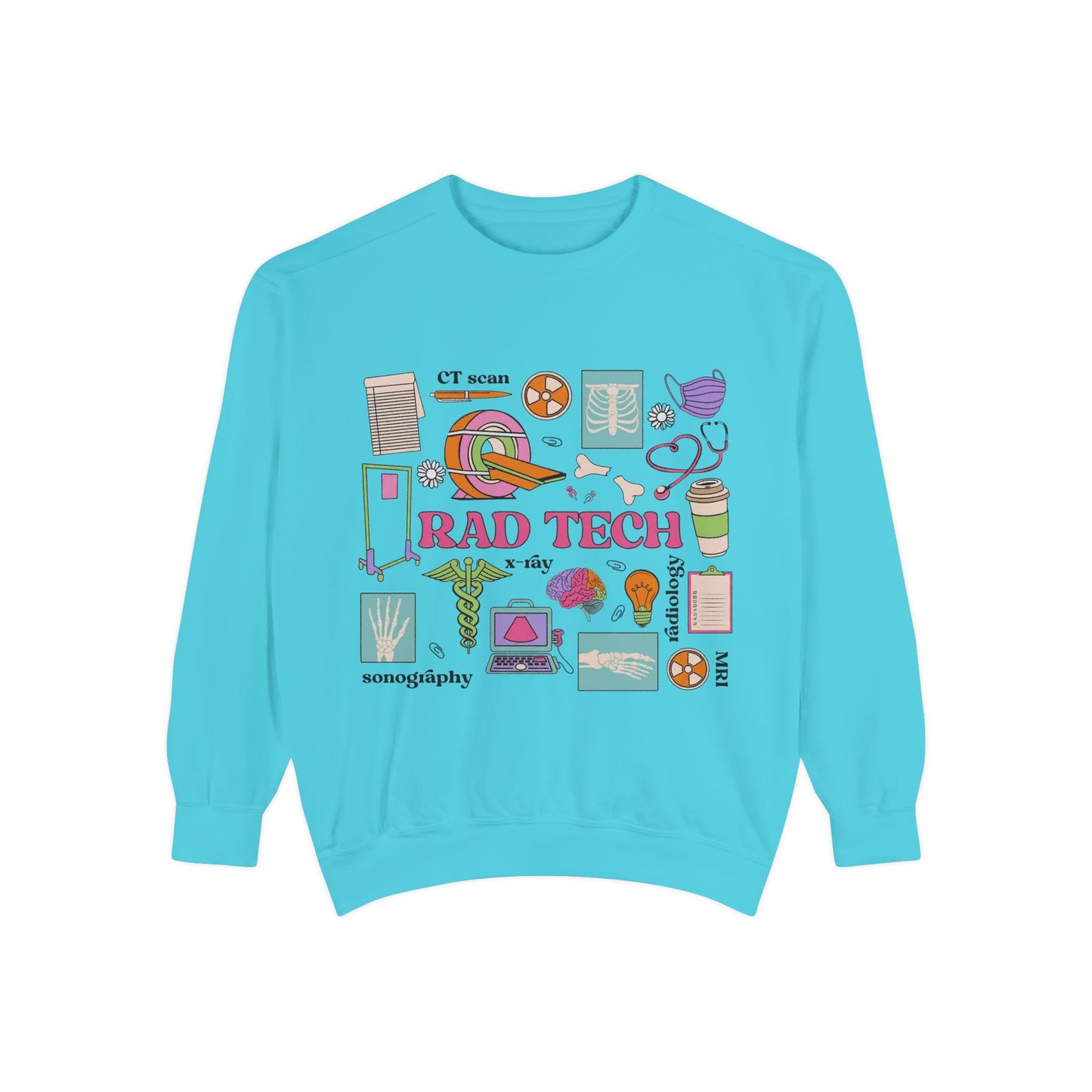 Rad Tech Sweatshirt — Radiology Technician Retro Icons Crewneck
