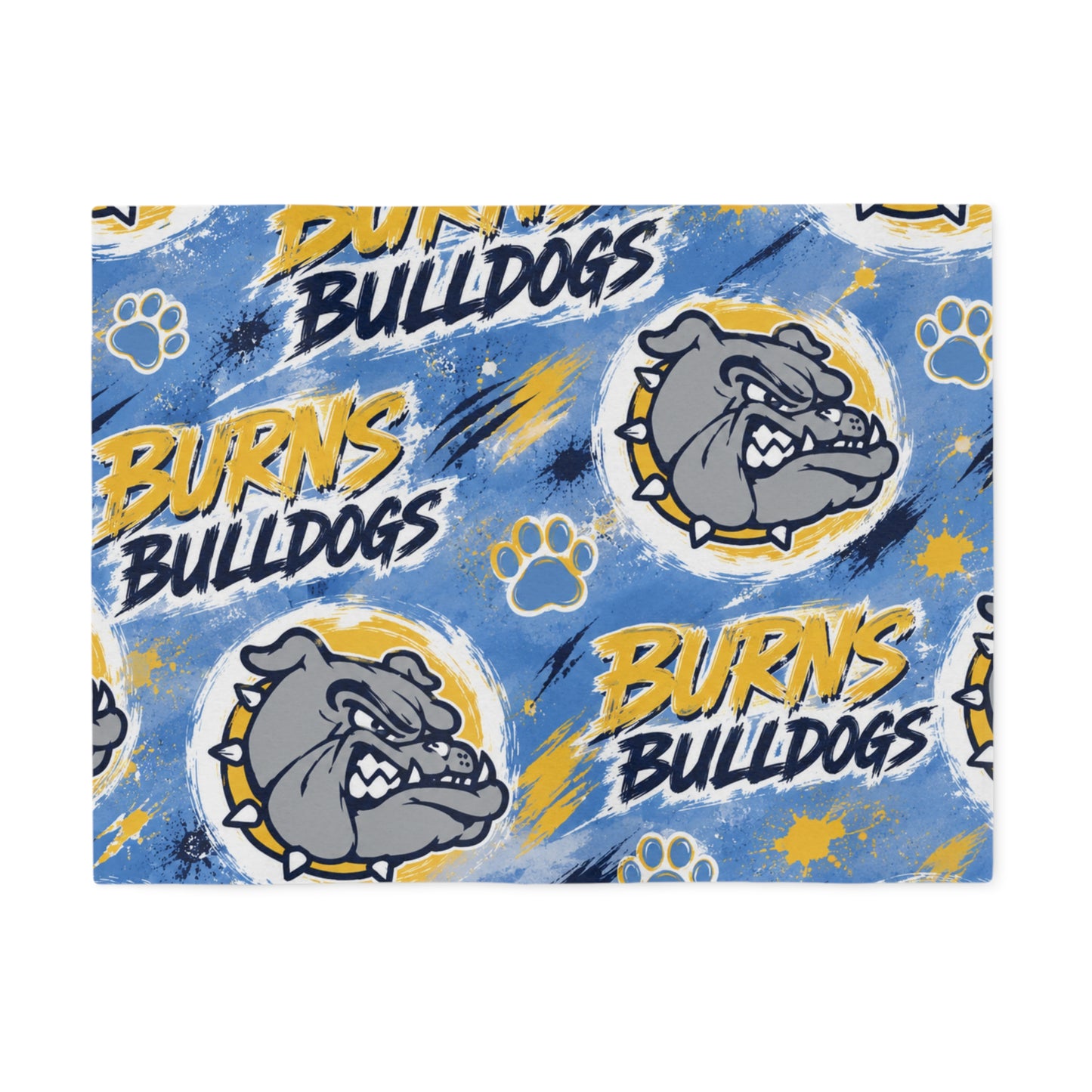 Burns Bulldogs Plush Sweatshirt Blanket