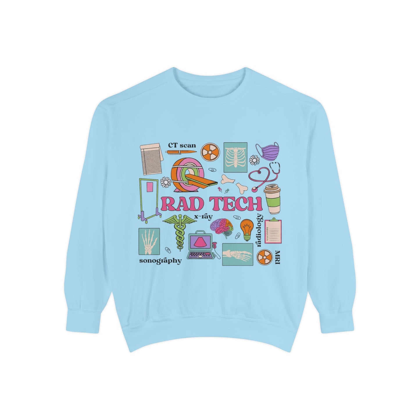 Rad Tech Sweatshirt — Radiology Technician Retro Icons Crewneck