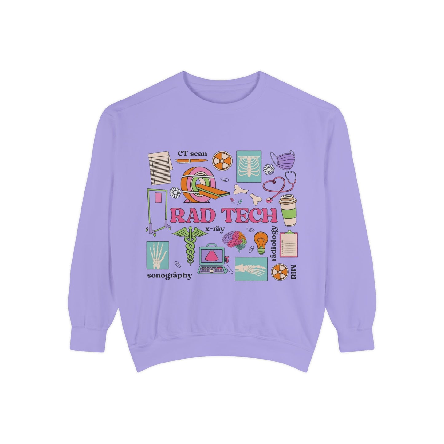 Rad Tech Sweatshirt — Radiology Technician Retro Icons Crewneck