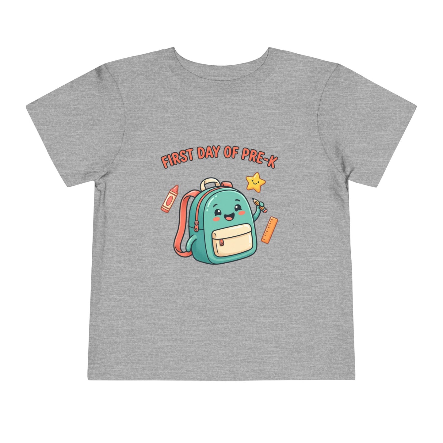 Toddler Tee - "First Day of Pre-K" Cute Backpack Design