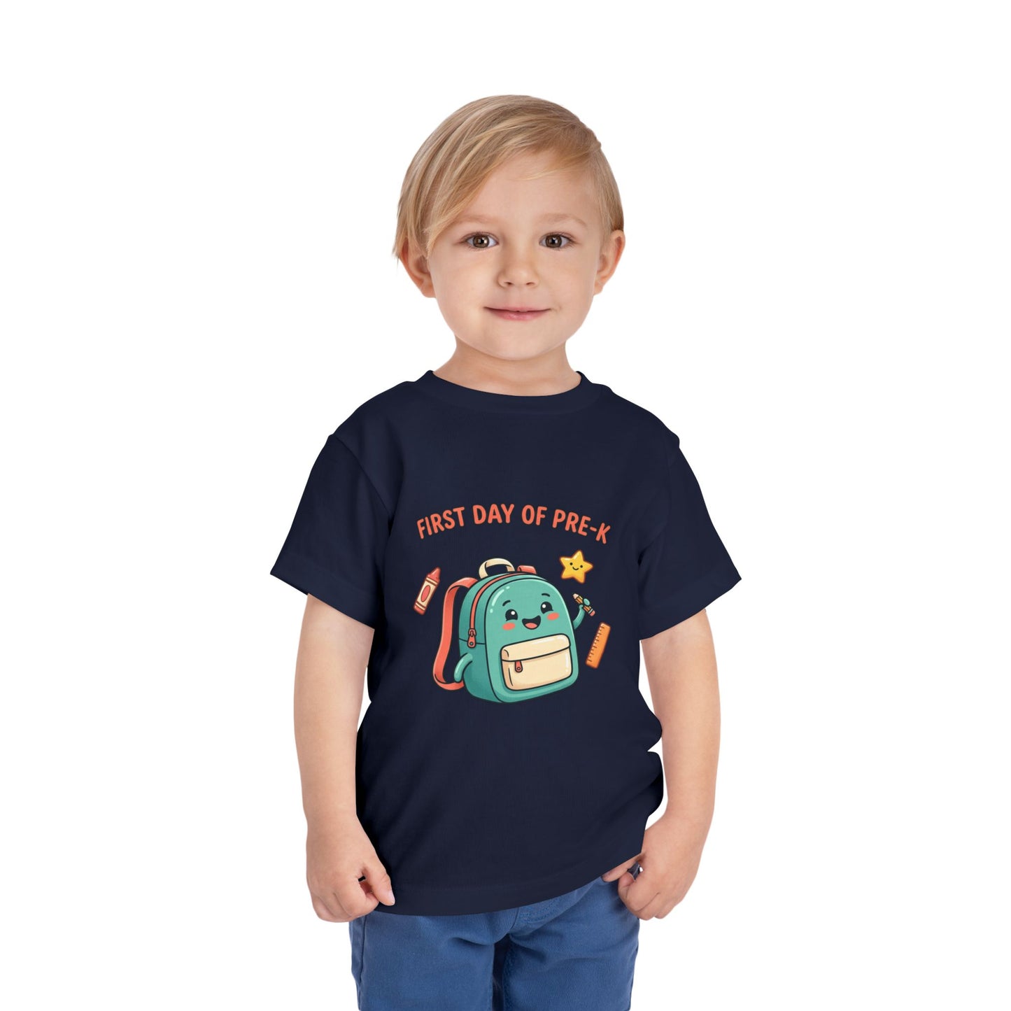 Toddler Tee - "First Day of Pre-K" Cute Backpack Design