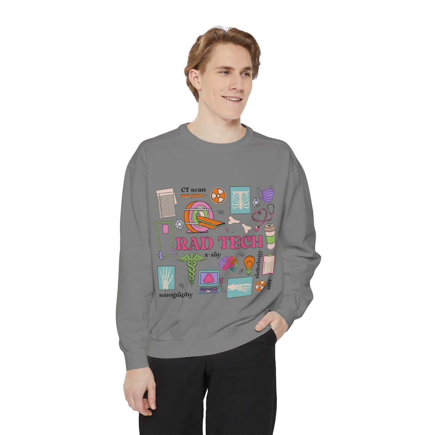 Rad Tech Sweatshirt — Radiology Technician Retro Icons Crewneck