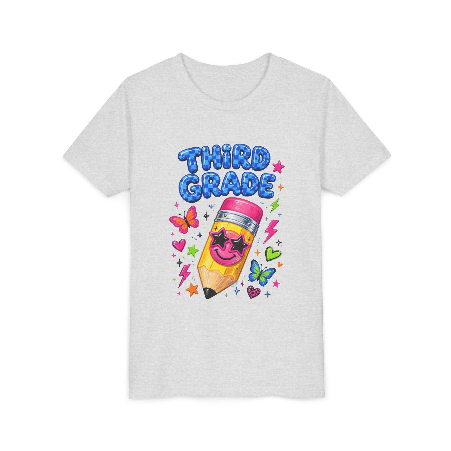 Third Grade Pencil Kids Tee — Cute Back-to-School Graphic Shirt