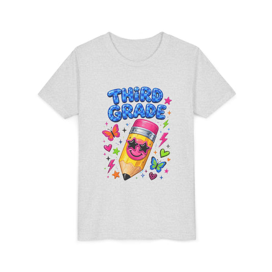 Third Grade Pencil Kids Tee — Cute Back-to-School Graphic Shirt
