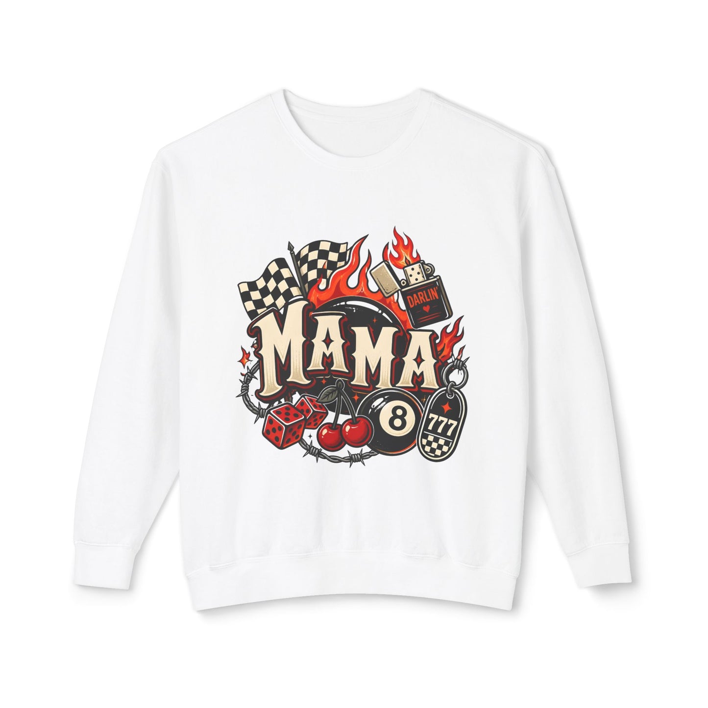 Mama Retro Racing & Casino Crewneck Sweatshirt