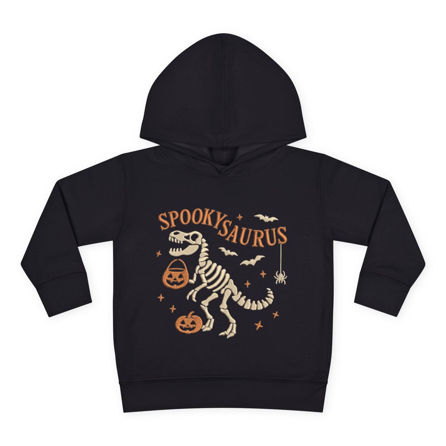Spookysaurus Toddler Hoodie — Cute Dinosaur Skeleton Halloween Pullover