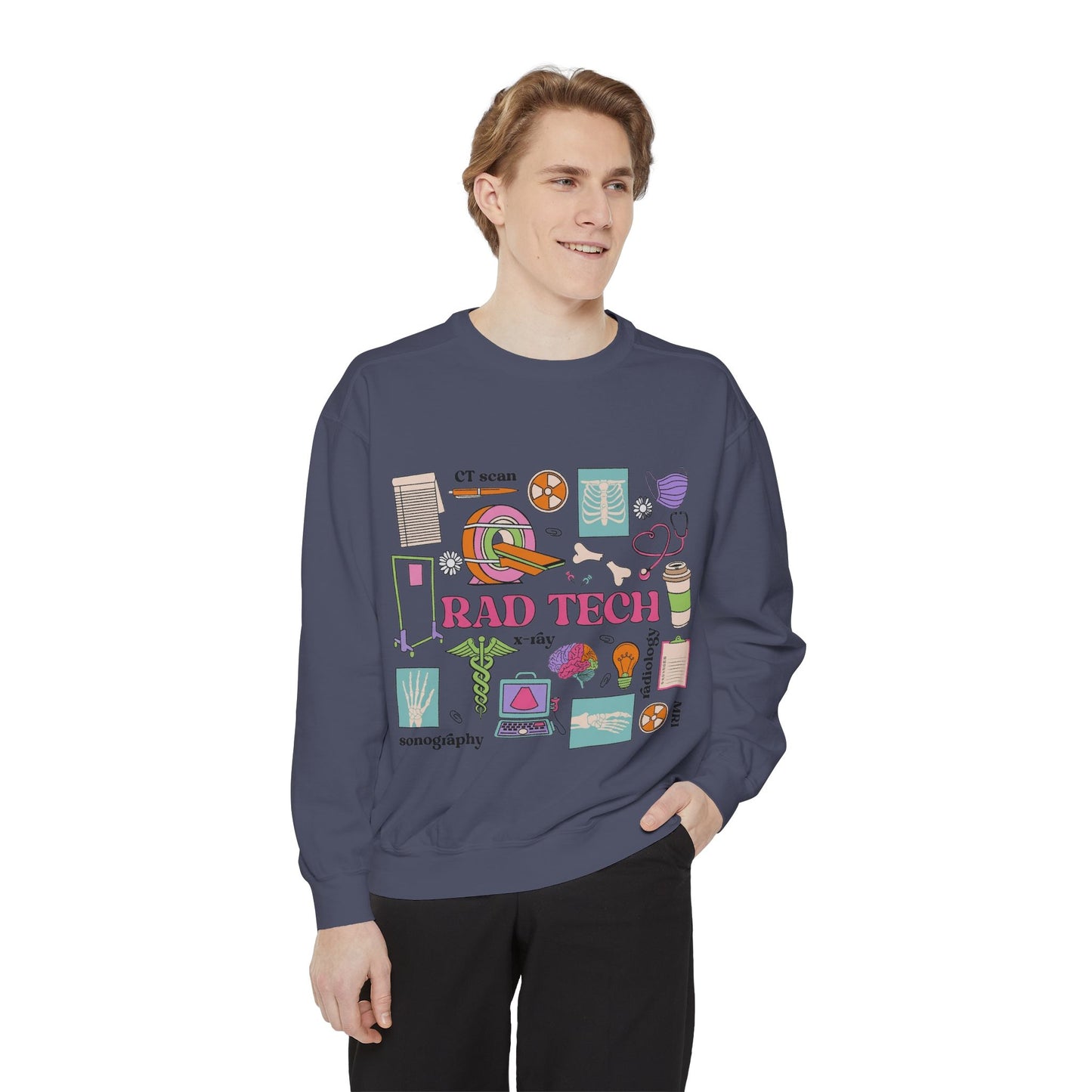 Rad Tech Sweatshirt — Radiology Technician Retro Icons Crewneck