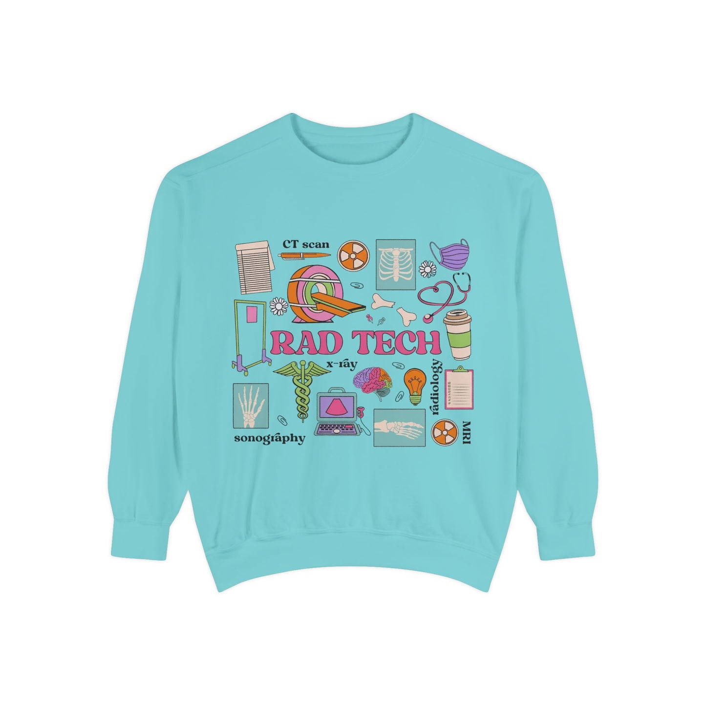 Rad Tech Sweatshirt — Radiology Technician Retro Icons Crewneck
