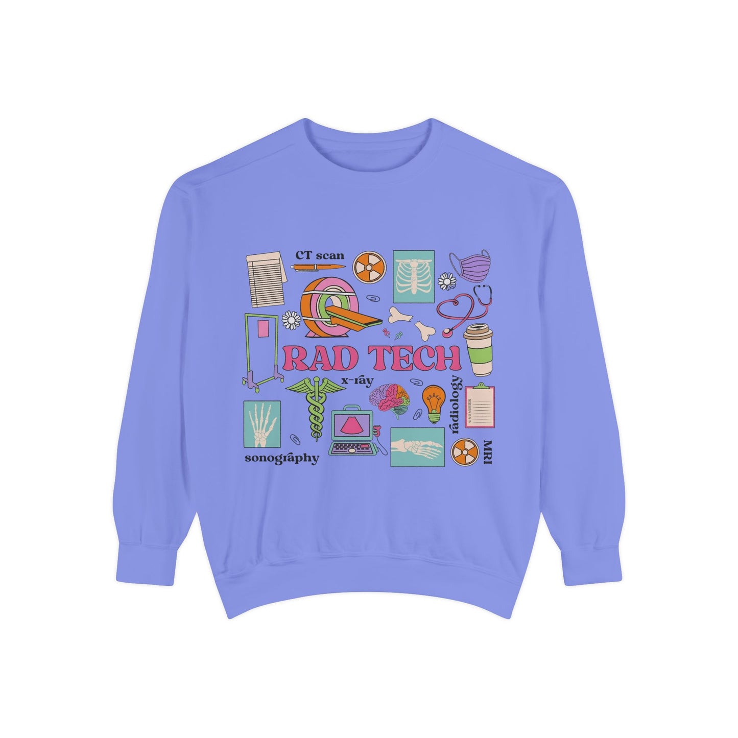 Rad Tech Sweatshirt — Radiology Technician Retro Icons Crewneck