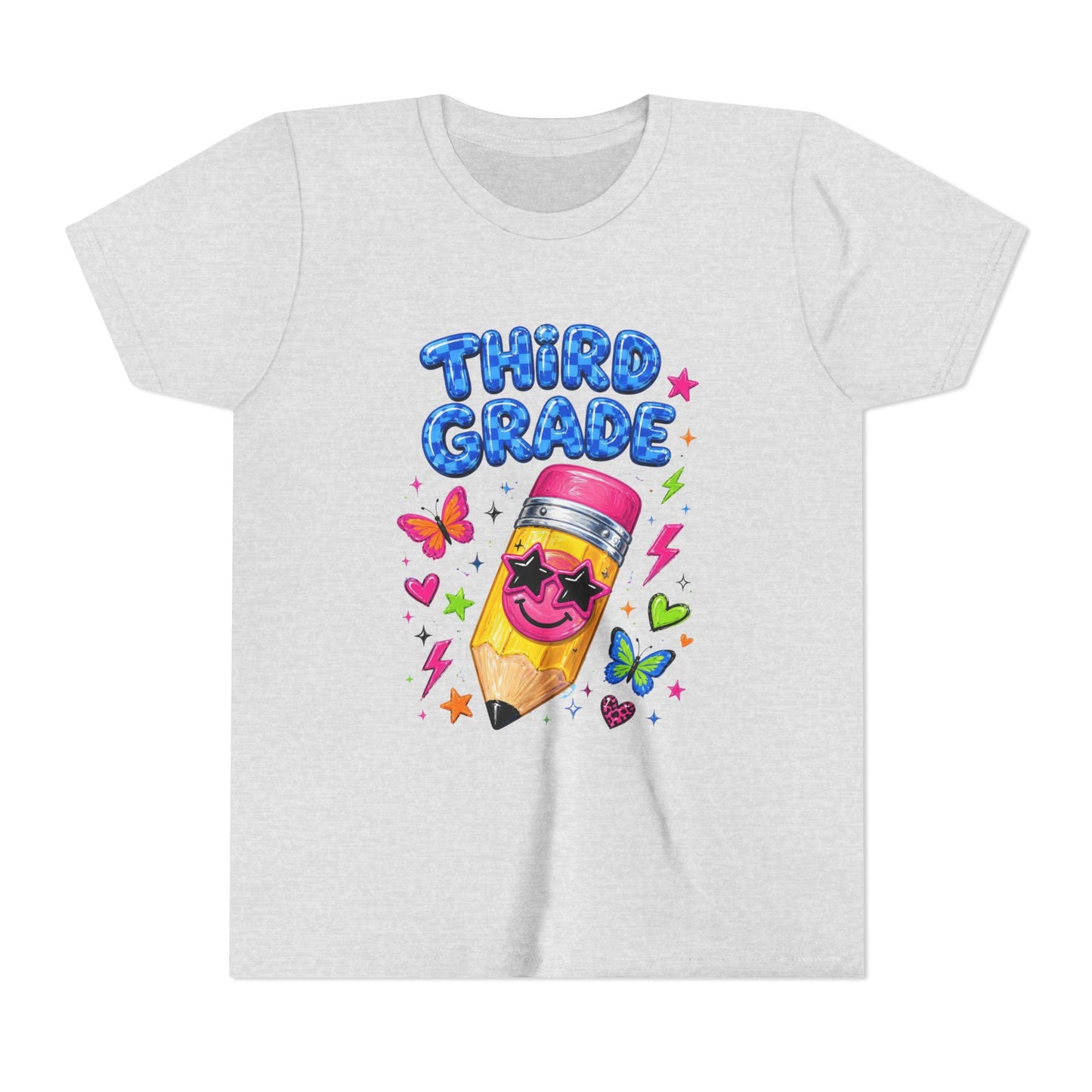 Third Grade Pencil Kids Tee — Cute Back-to-School Graphic Shirt