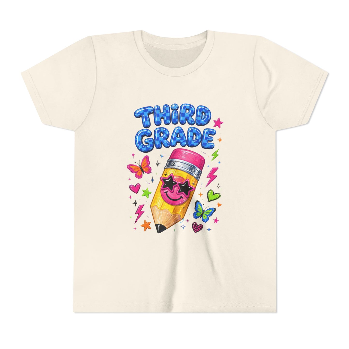 Third Grade Pencil Kids Tee — Cute Back-to-School Graphic Shirt