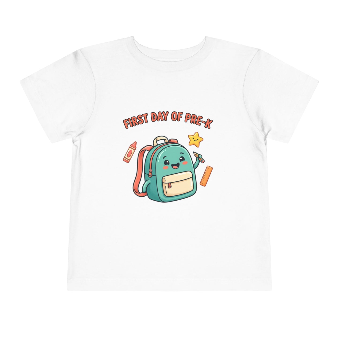 Toddler Tee - "First Day of Pre-K" Cute Backpack Design