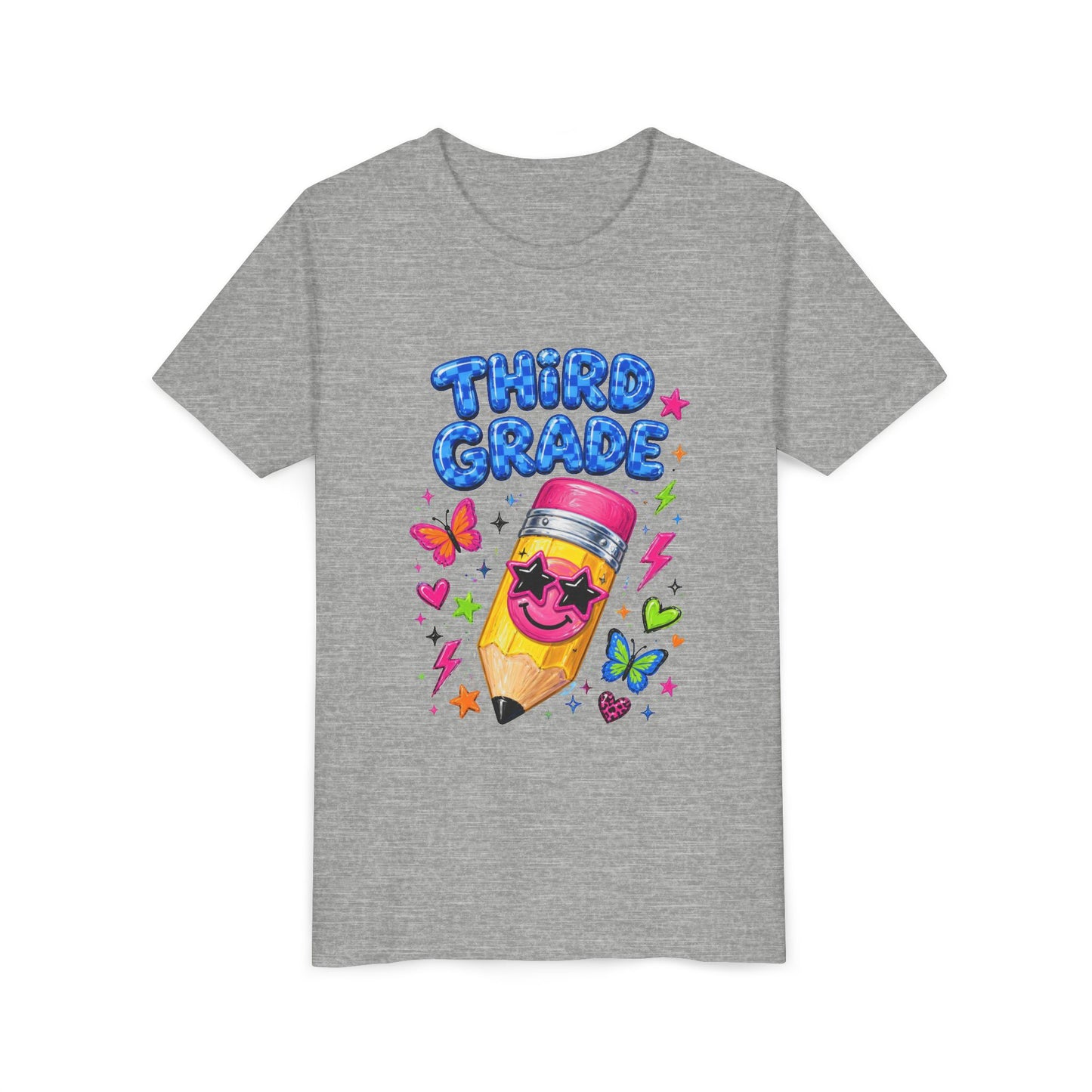 Third Grade Pencil Kids Tee — Cute Back-to-School Graphic Shirt