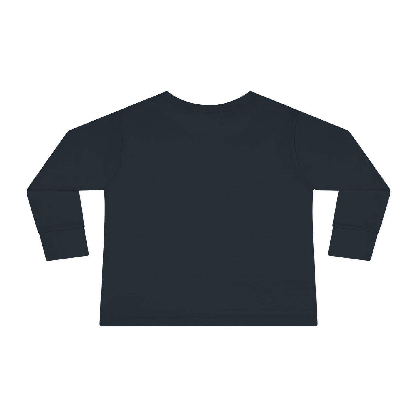 Toddler Long Sleeve Tee — "Hooked on the Outdoors" Cute Fishing Deer Graphic