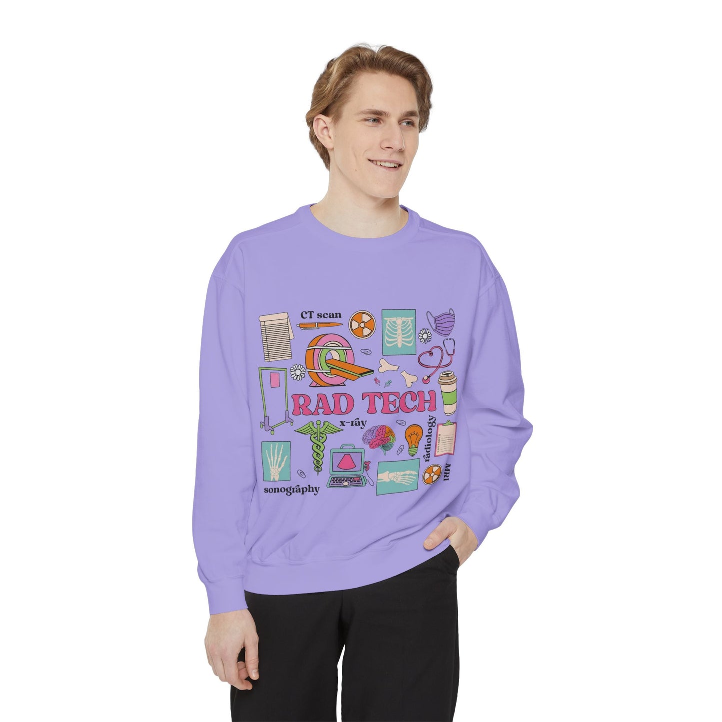 Rad Tech Sweatshirt — Radiology Technician Retro Icons Crewneck
