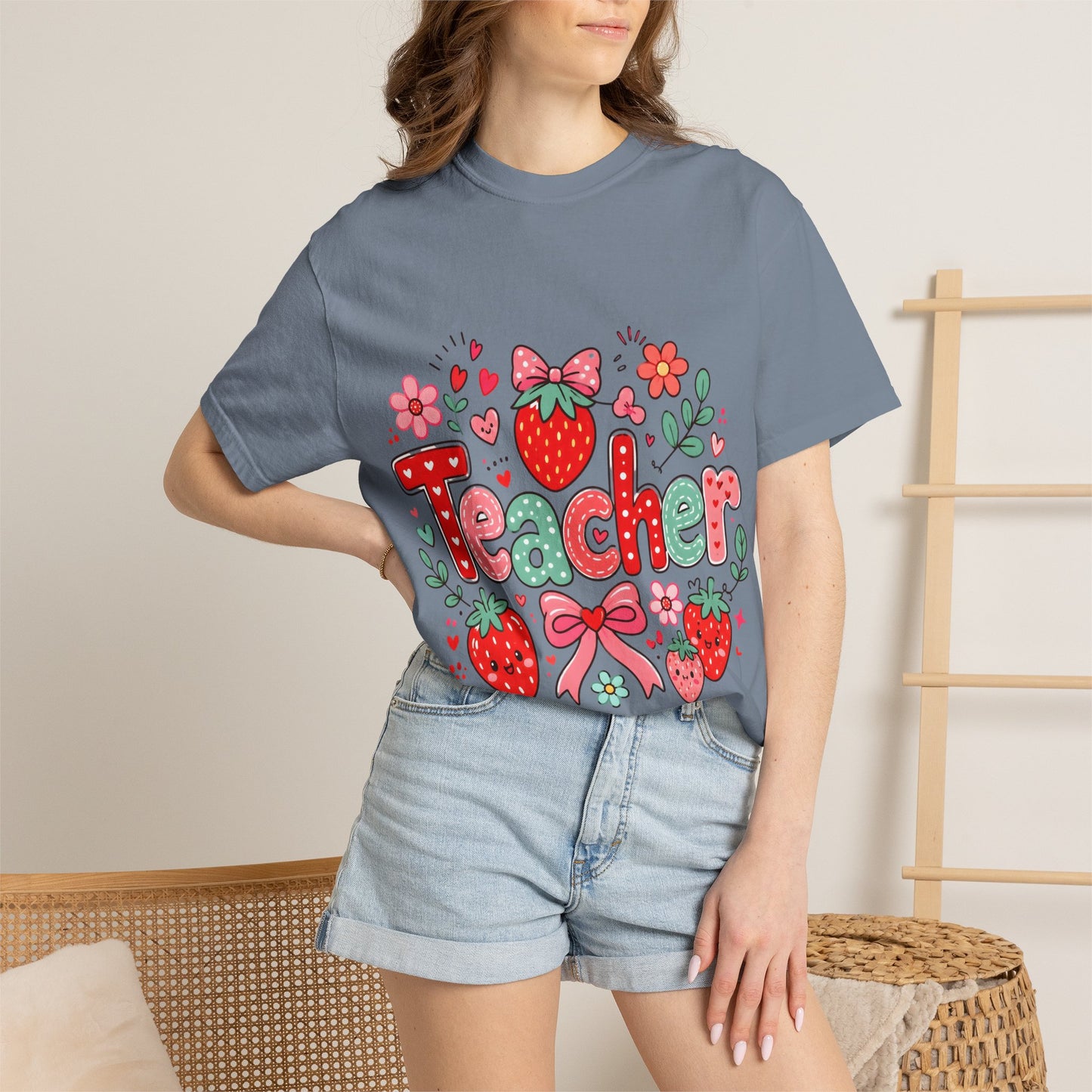 Teacher Strawberry Floral T-Shirt