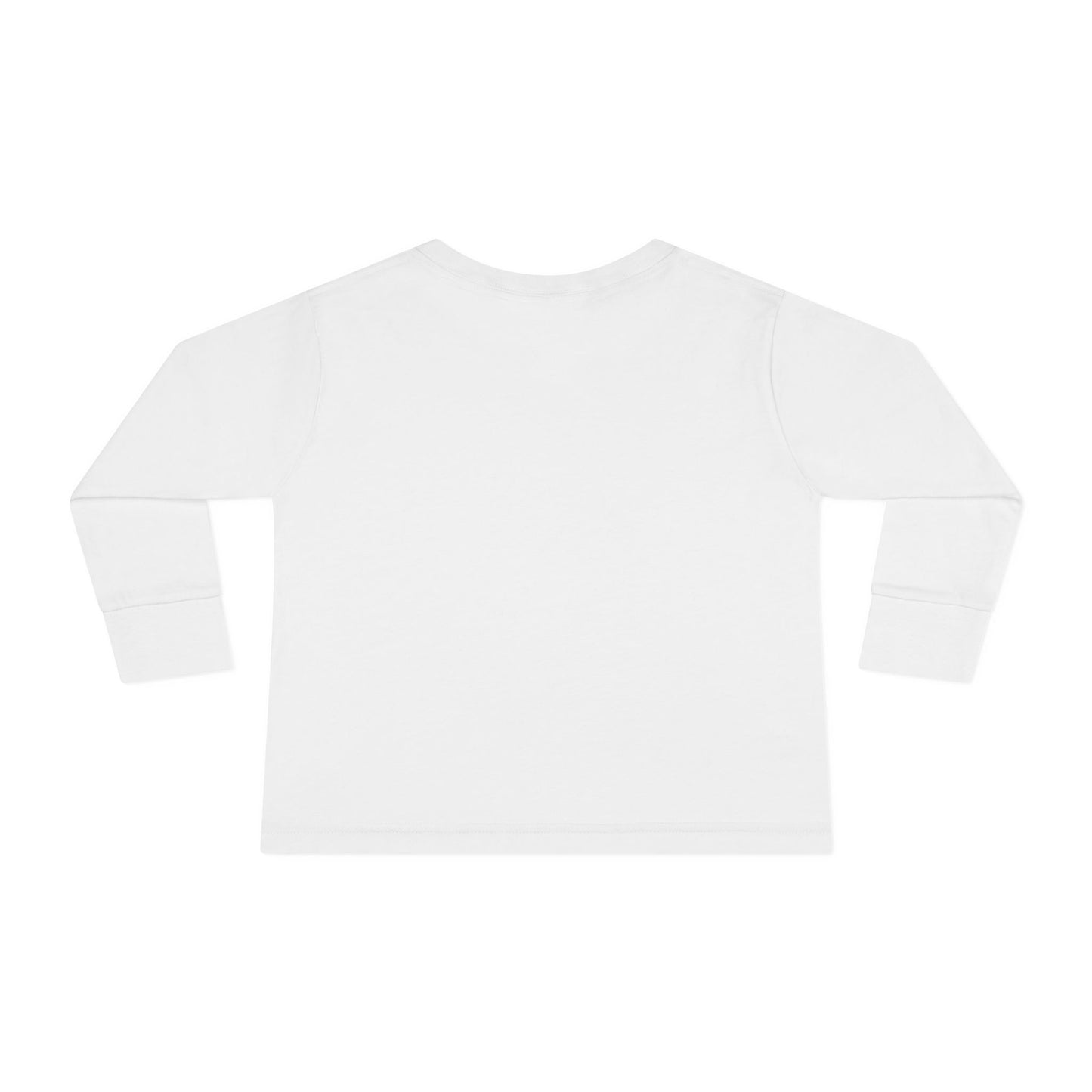 Toddler Long Sleeve Tee — "Hooked on the Outdoors" Cute Fishing Deer Graphic