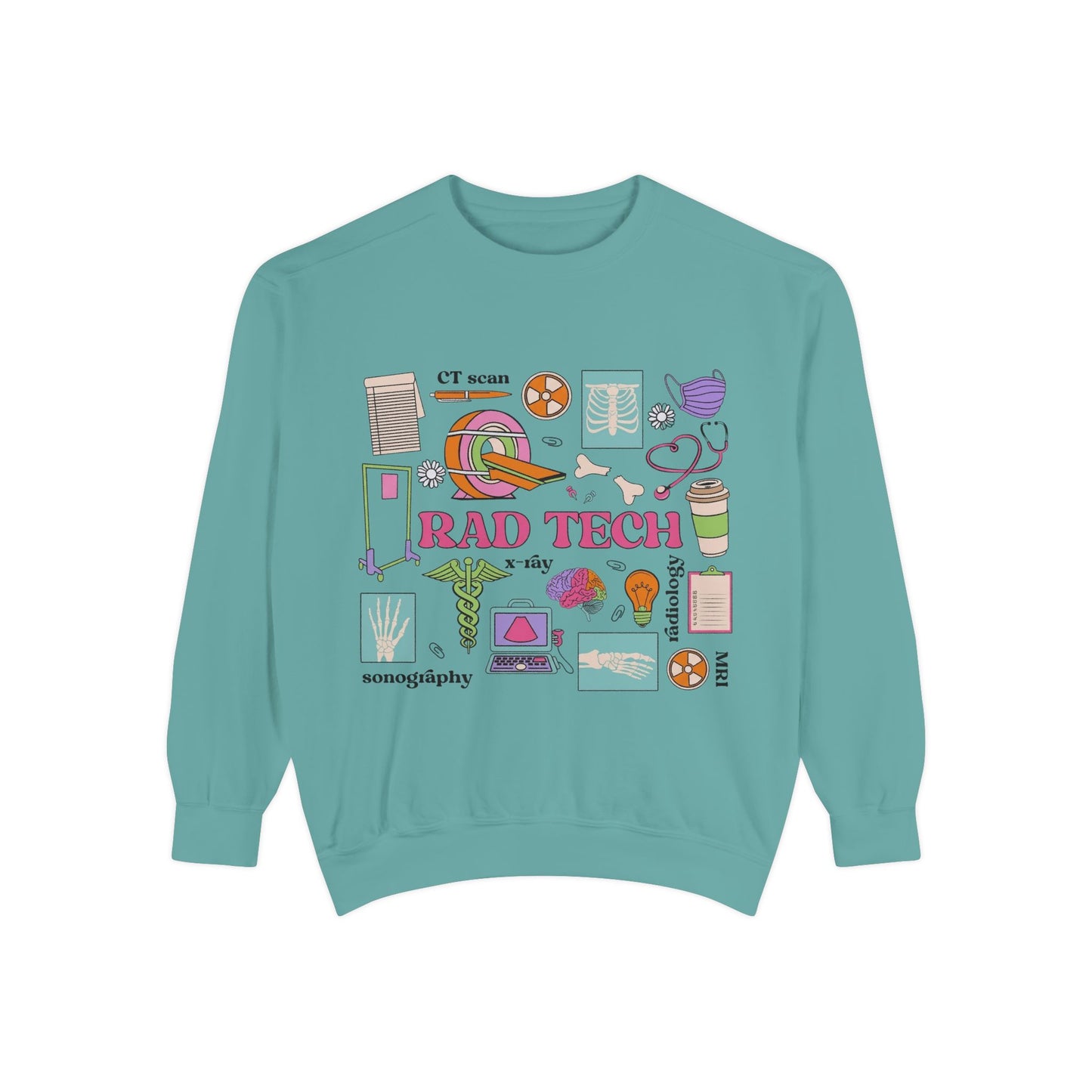 Rad Tech Sweatshirt — Radiology Technician Retro Icons Crewneck