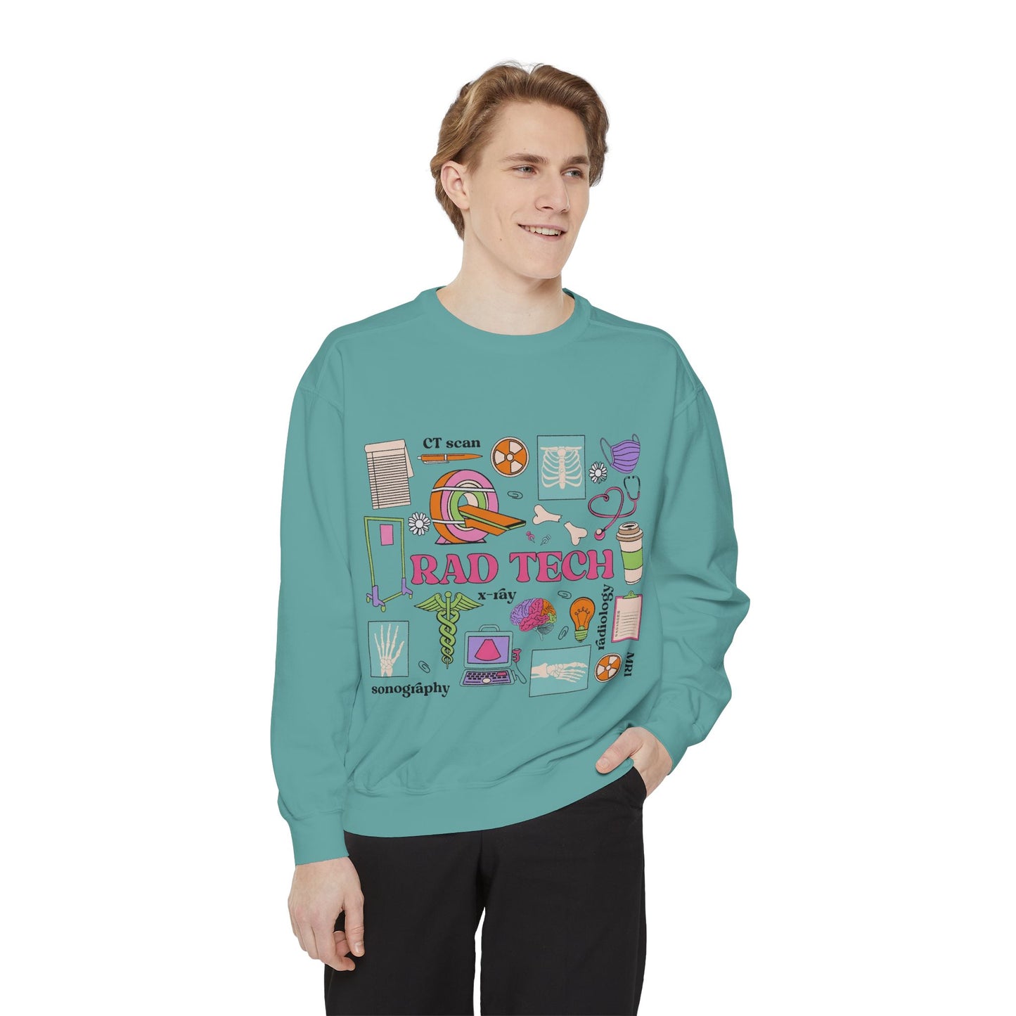Rad Tech Sweatshirt — Radiology Technician Retro Icons Crewneck
