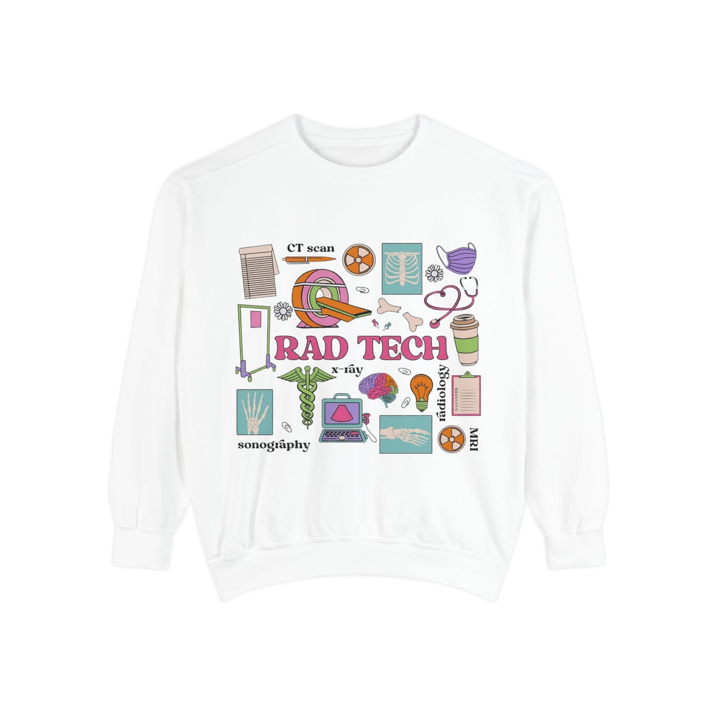 Rad Tech Sweatshirt — Radiology Technician Retro Icons Crewneck