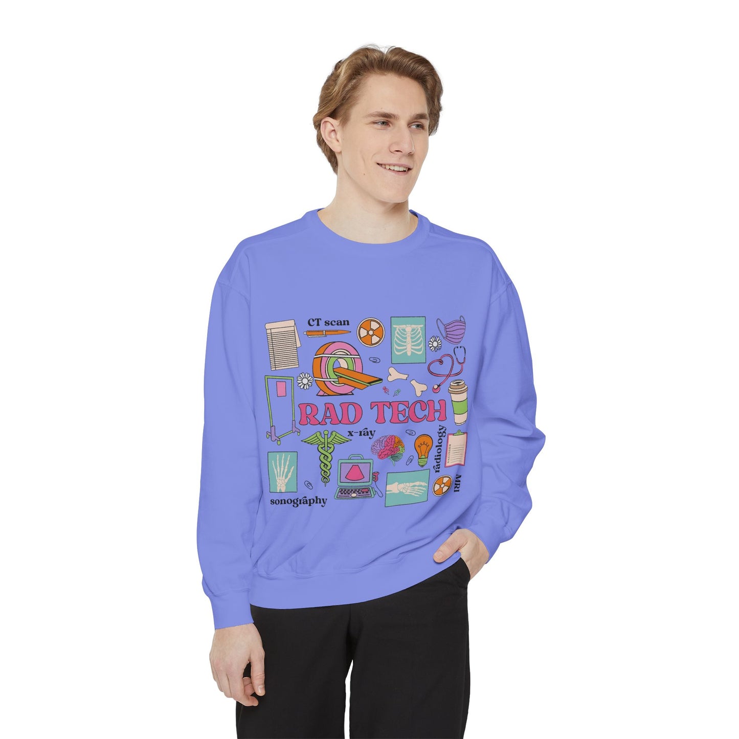 Rad Tech Sweatshirt — Radiology Technician Retro Icons Crewneck
