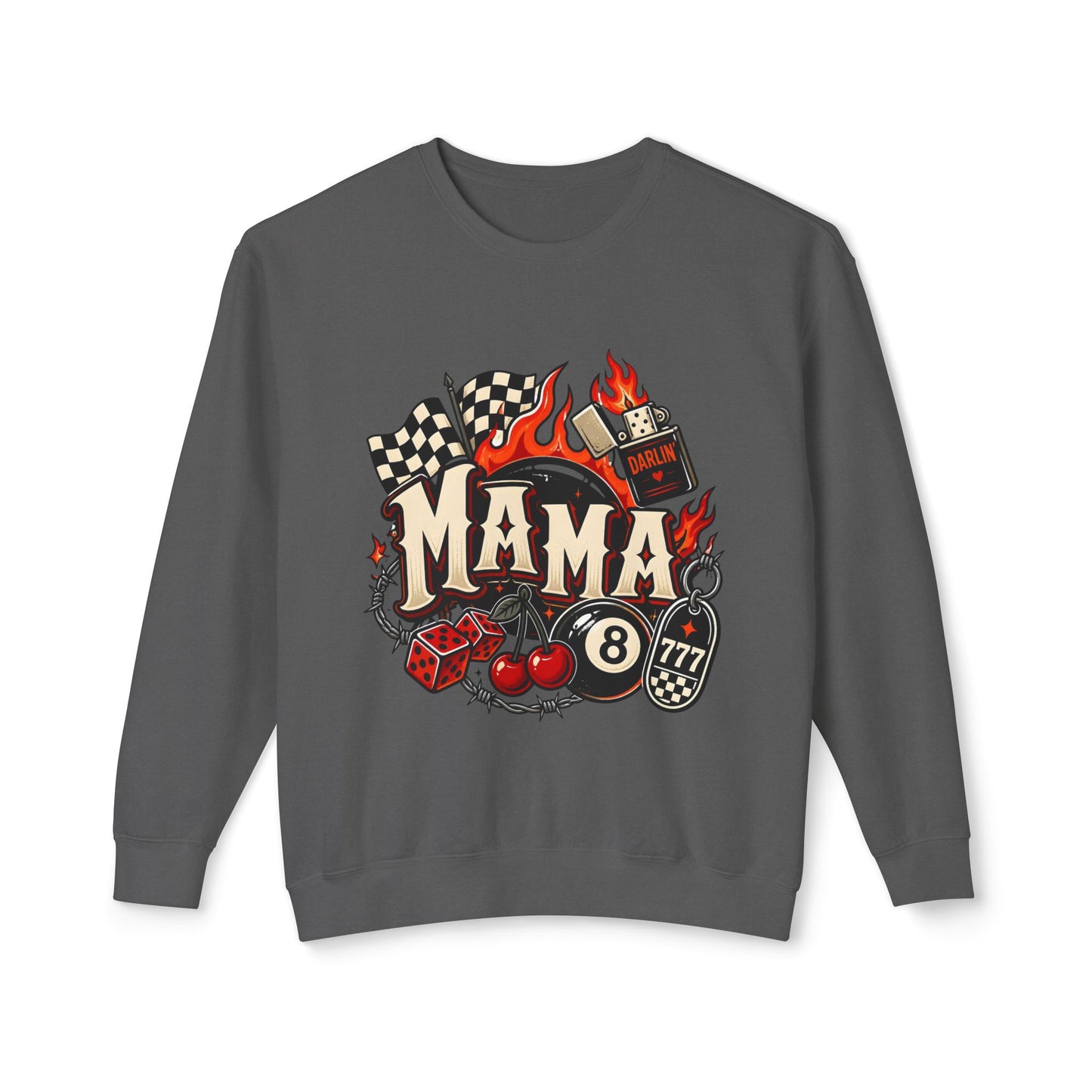 Mama Retro Racing & Casino Crewneck Sweatshirt