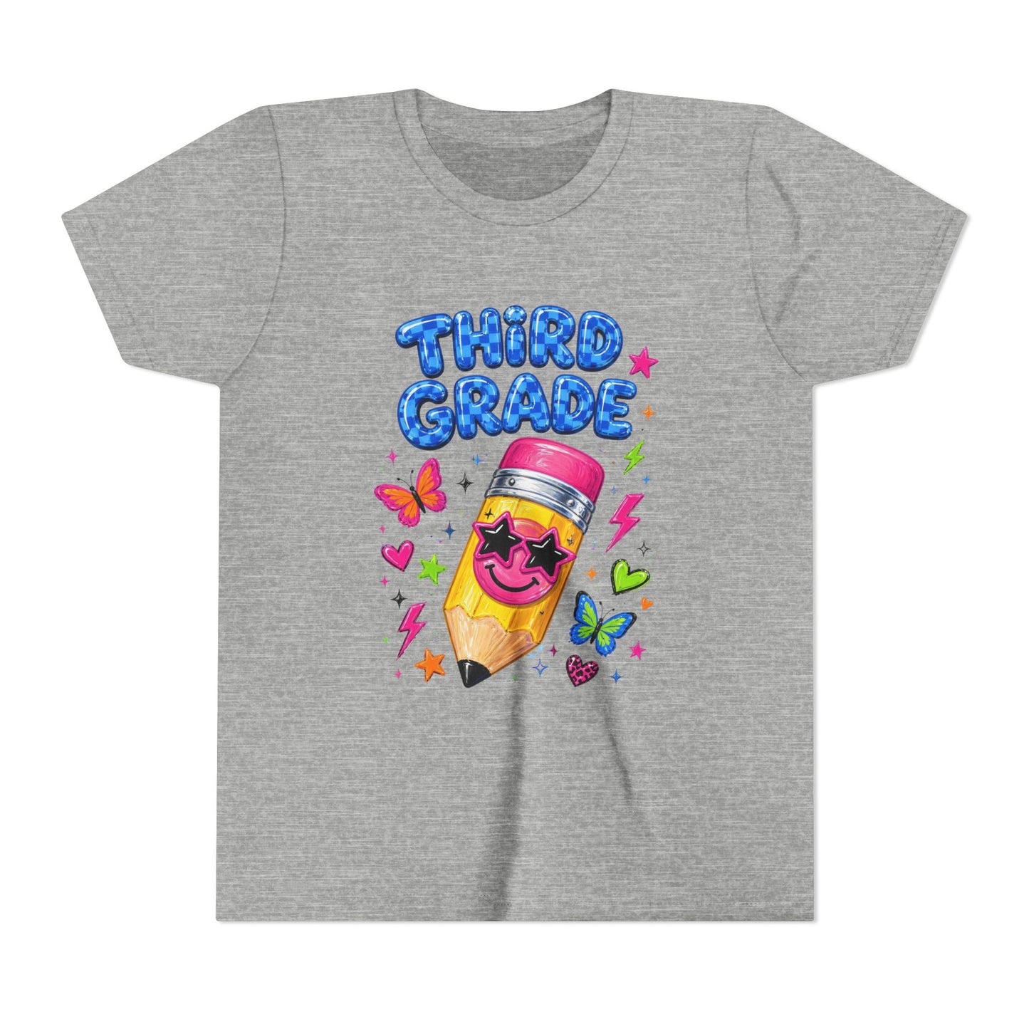 Third Grade Pencil Kids Tee — Cute Back-to-School Graphic Shirt