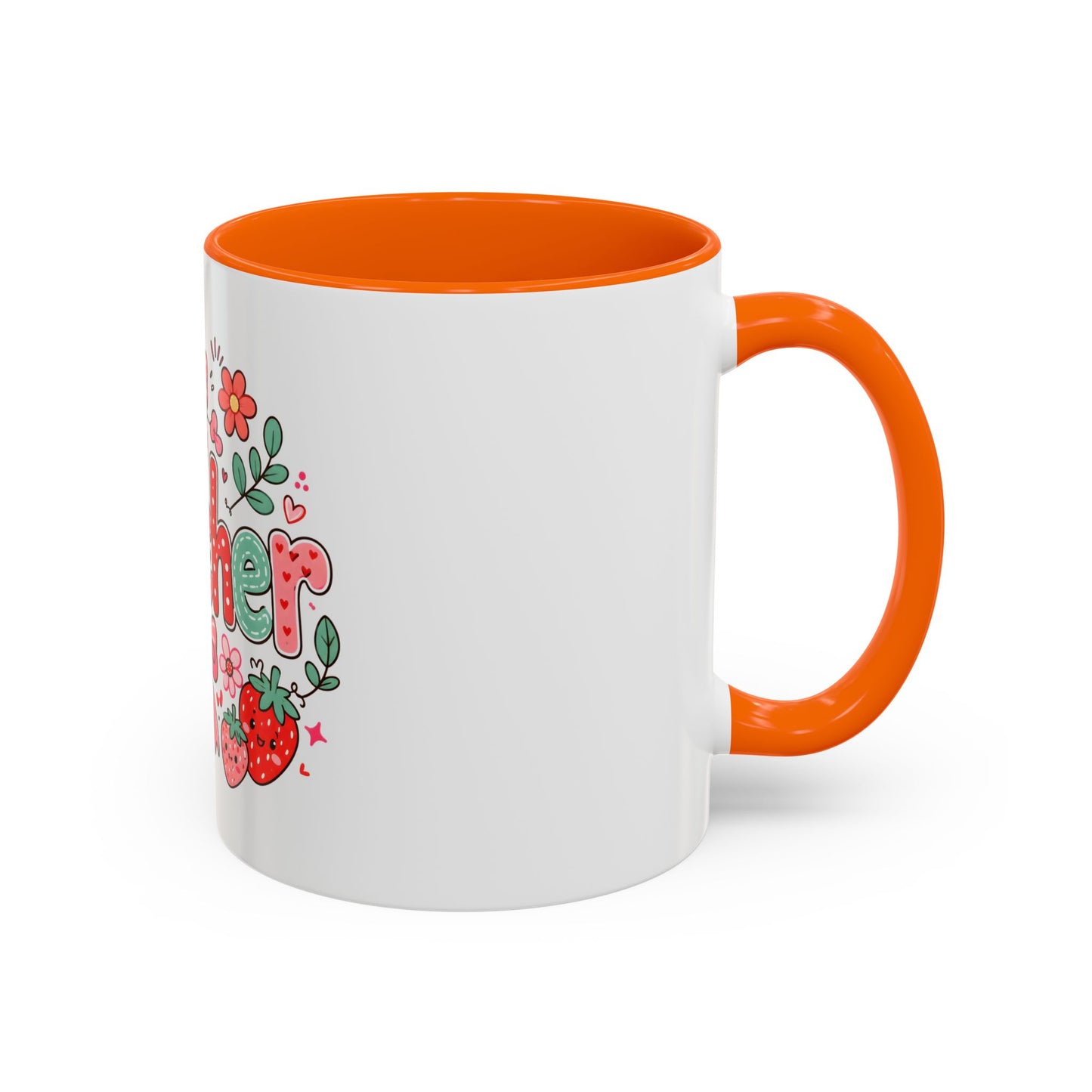 Teacher Strawberry Accent Coffee Mug — Cute Thank You Gift for Teachers