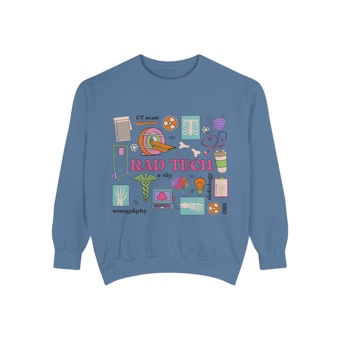 Rad Tech Sweatshirt — Radiology Technician Retro Icons Crewneck