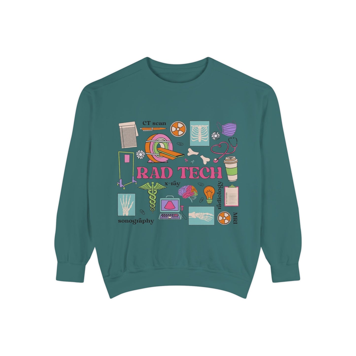 Rad Tech Sweatshirt — Radiology Technician Retro Icons Crewneck