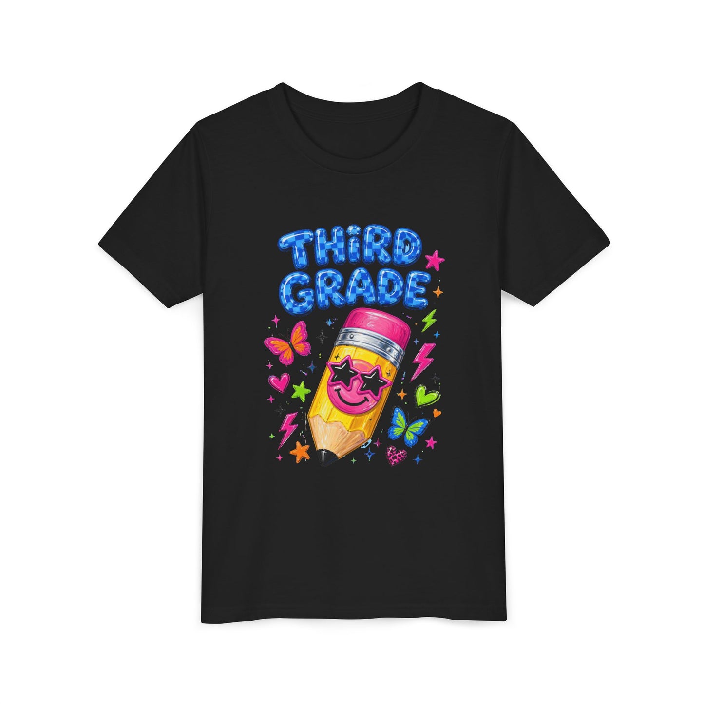 Third Grade Pencil Kids Tee — Cute Back-to-School Graphic Shirt