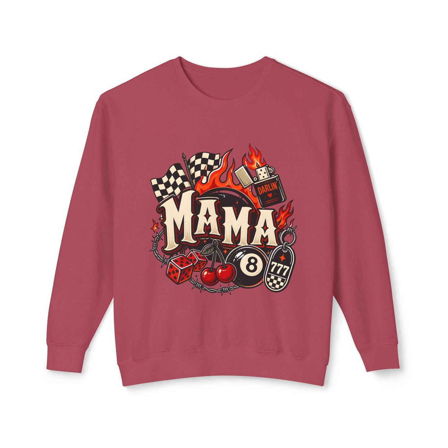 Mama Retro Racing & Casino Crewneck Sweatshirt
